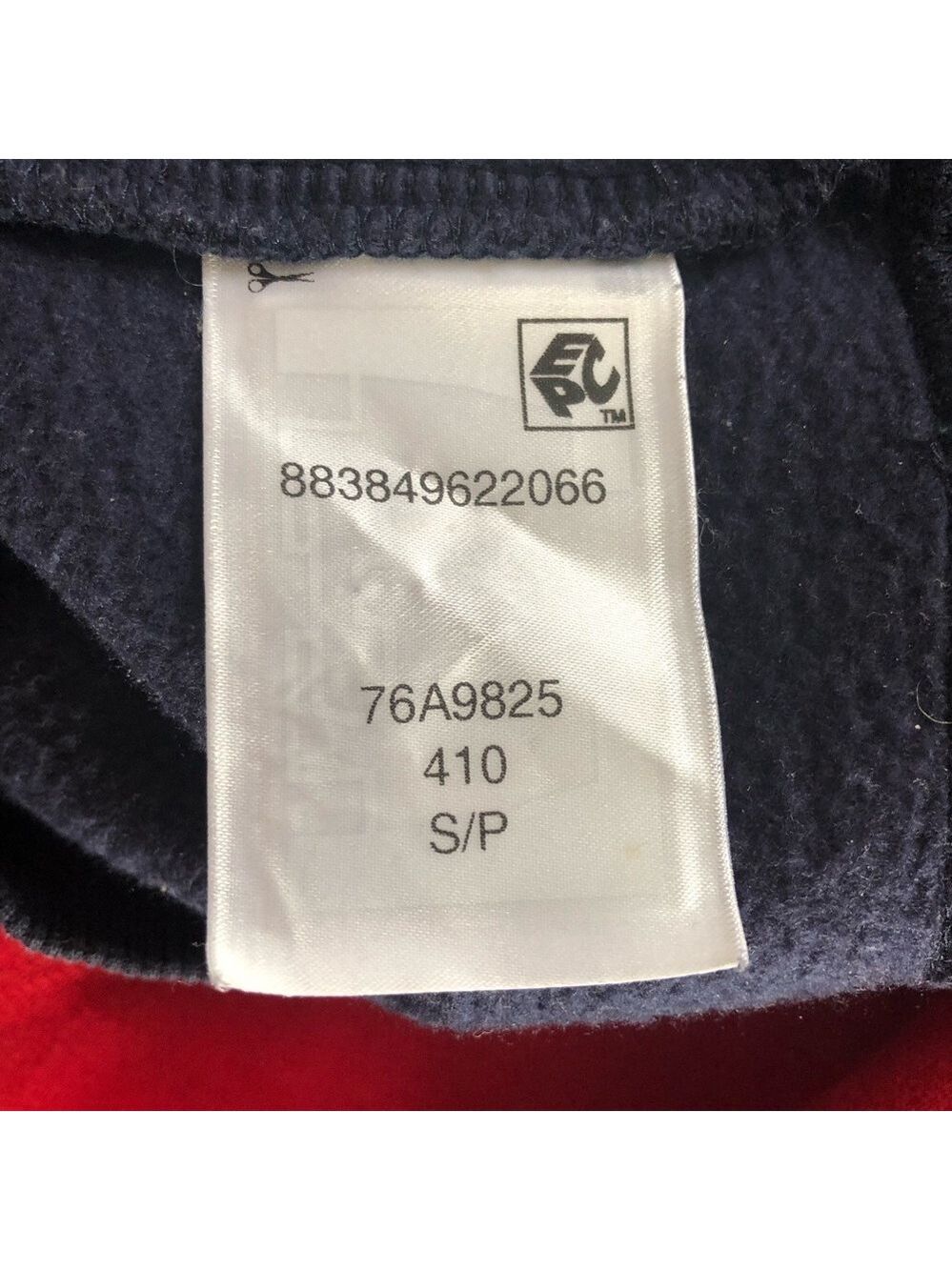 Tommy Hilfiger Navy Half-Zip Pullover with Embroidered Crest Size Small Preppy - Picture 7 of 10